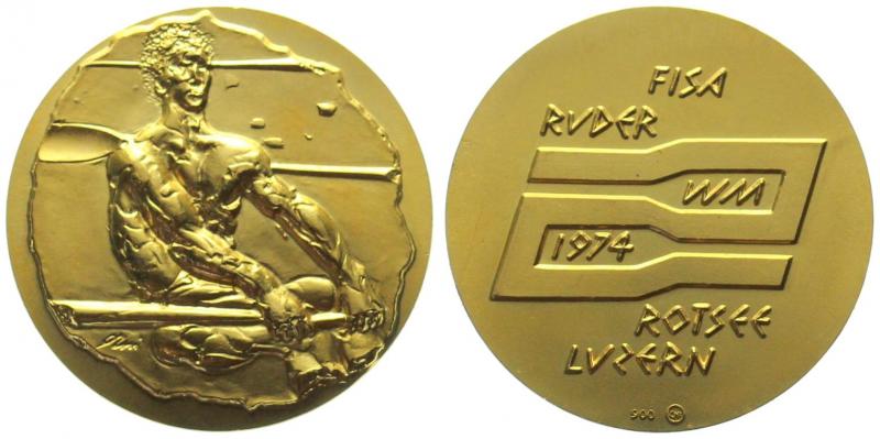 1974 Hans Erni | Ruder WM auf dem Rotsee, Luzern