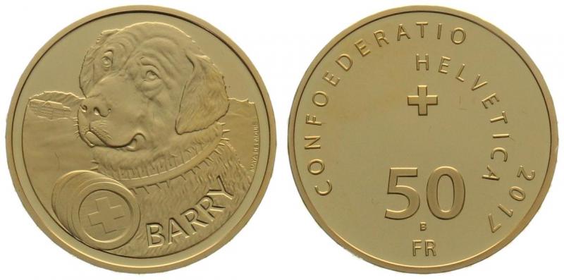 50 Franken 2017 Bernhardiner Barry
