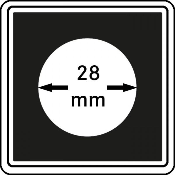 Münzenkapsel "Carrée" 28 mm | 4er Pack