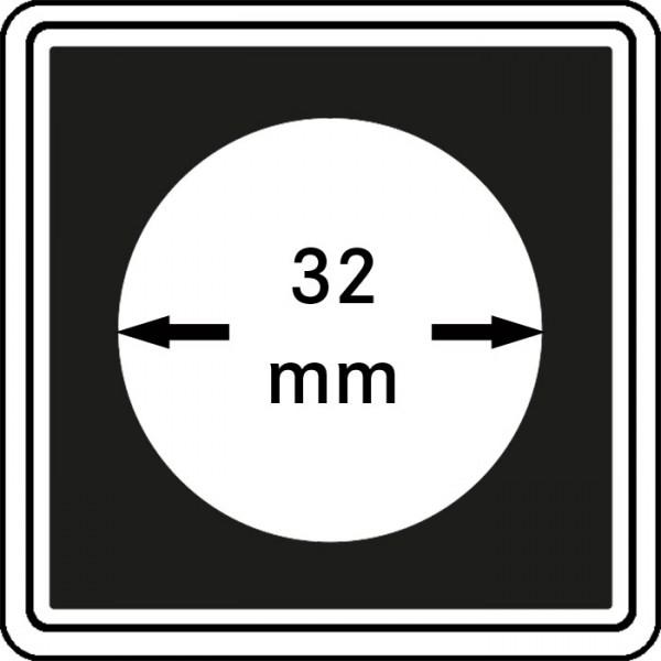 Münzenkapsel "Carrée" 32 mm | 4er Pack