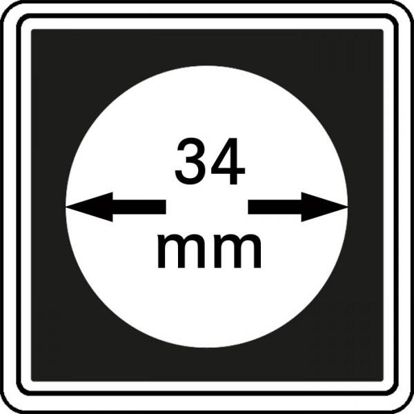 Münzenkapsel "Carrée" 34 mm | 4er Pack
