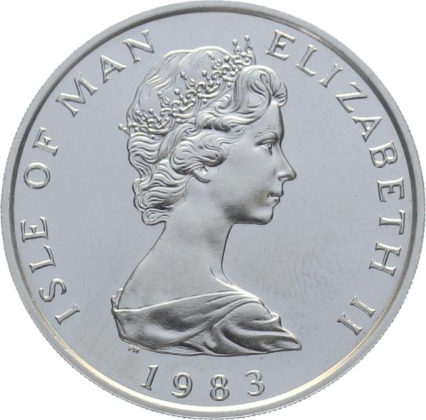Isle of Man 1 Noble 1983, '84, '85, '86 - 1 Unze Platin