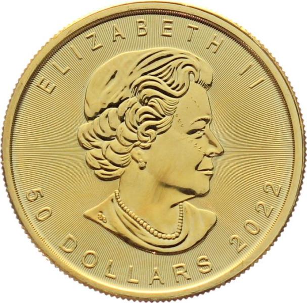 Kanada 50 Dollars 2022 - Maple Leaf - 1 Unze Feingold
