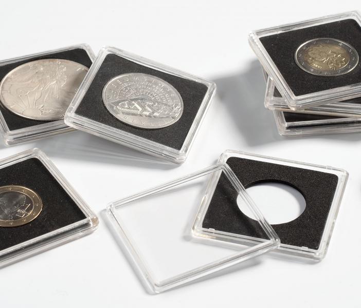 Münzenetui Carrée "de Luxe" inklusive 5 quadratische Münzenkapseln