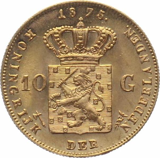 Niederlande 10 Gulden 1875 - Willem III.