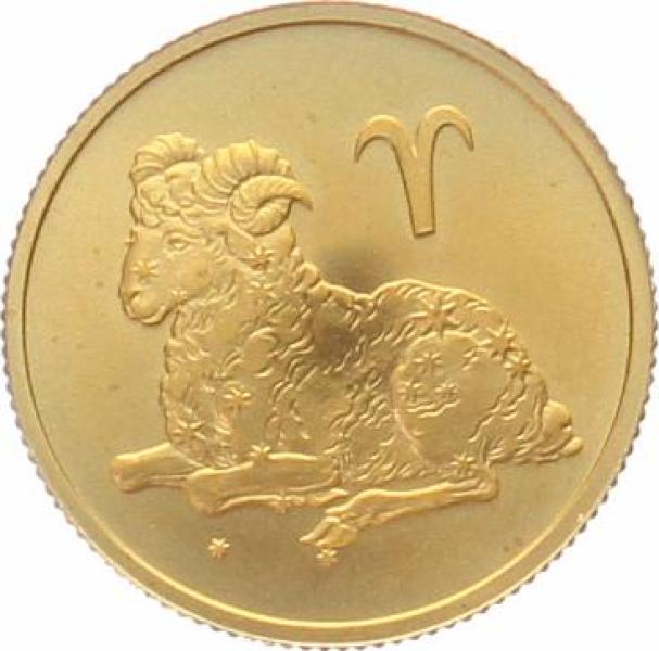 Russland 25 Rubel 2003 - Widder - 1/10 Unze Feingold