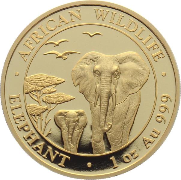 Somalia 1000 Shillings 2015 Elefant - 1 Unze Feingold