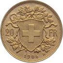 20 Franken 1906 B - Vreneli RAR
