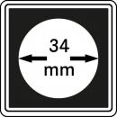 Münzenkapsel "Carrée" 34 mm | 4er Pack