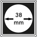 Münzenkapsel "Carrée" 38 mm | 4er Pack