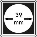 Münzenkapsel "Carrée" 39 mm | 4er Pack