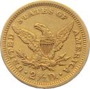 USA 2 1/2 $ 1861 o. Mzz. - Coronet Head - Bürgerkriegsjahrgang